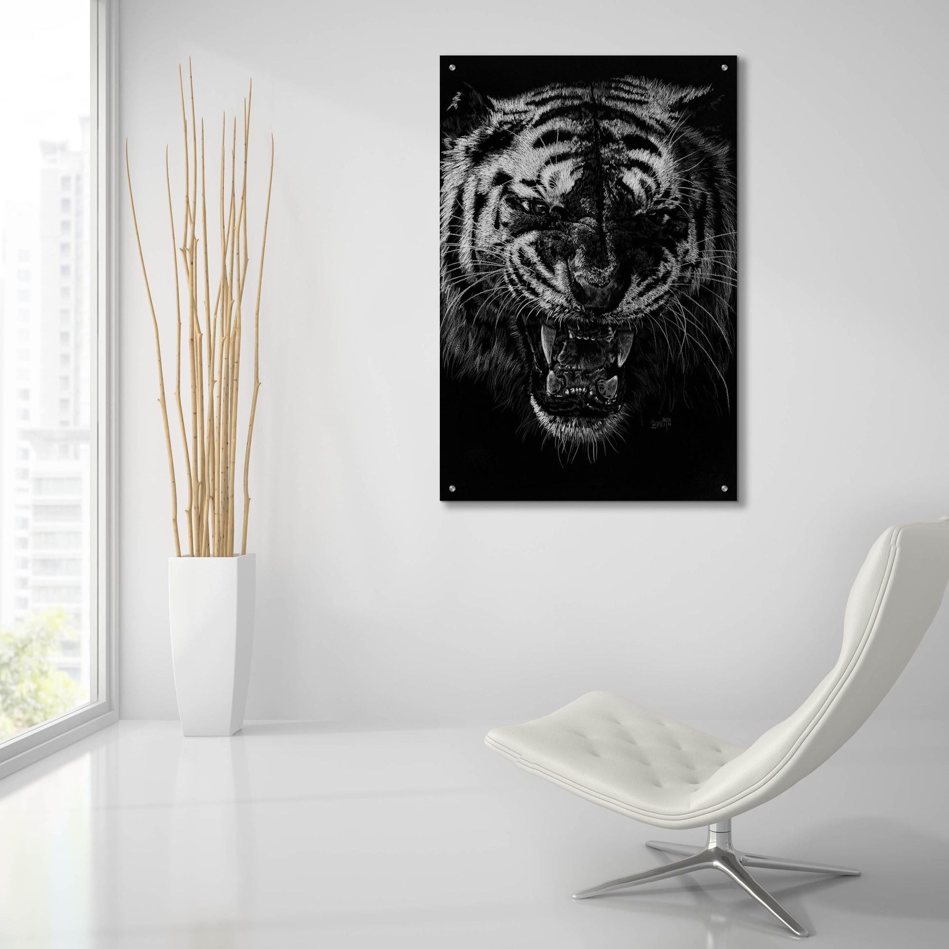 Epic Art 'Rage' by Barbara Keith, Acrylic Glass Wall Art,24x36