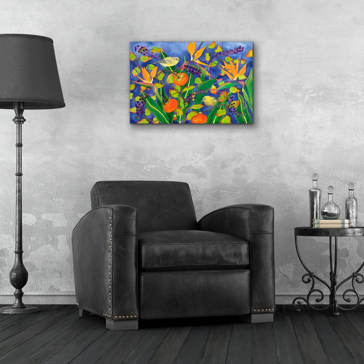 Amakihi Delight by Carissa Luminess - 24x16 acrylic wall art in a room