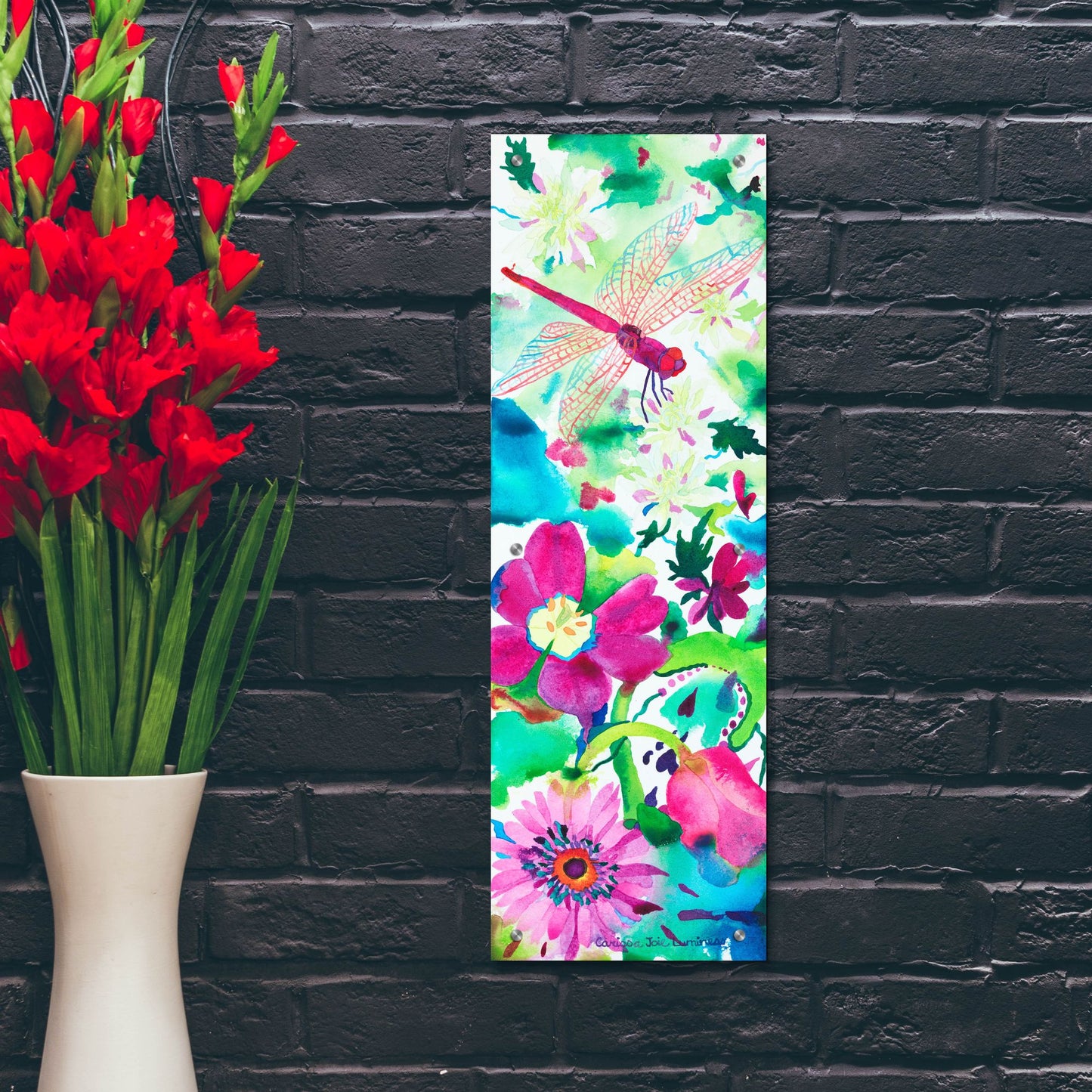 Epic Art 'Euphoric Release' by Carissa Luminess, Acrylic Glass Wall Art,12x36