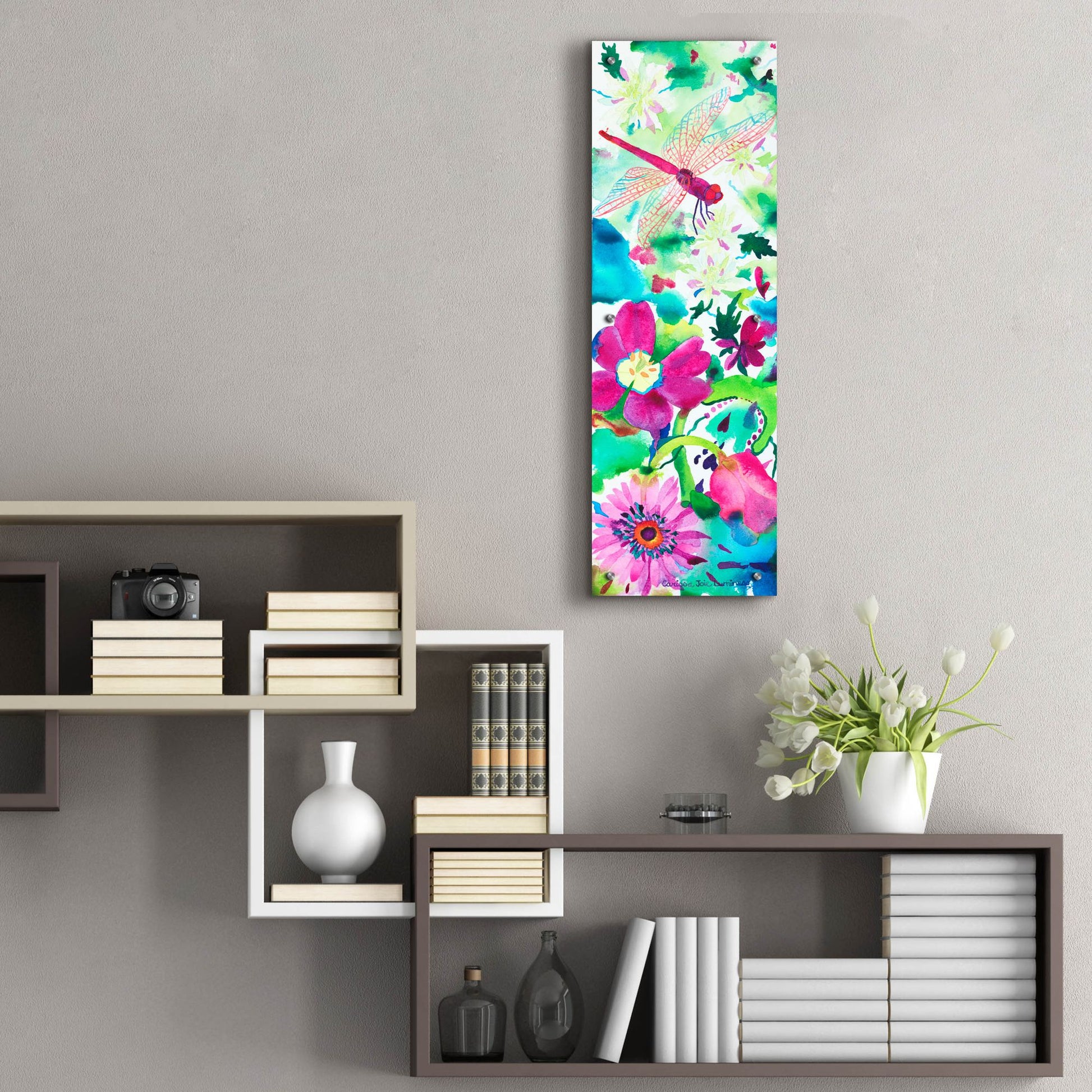 Epic Art 'Euphoric Release' by Carissa Luminess, Acrylic Glass Wall Art,12x36