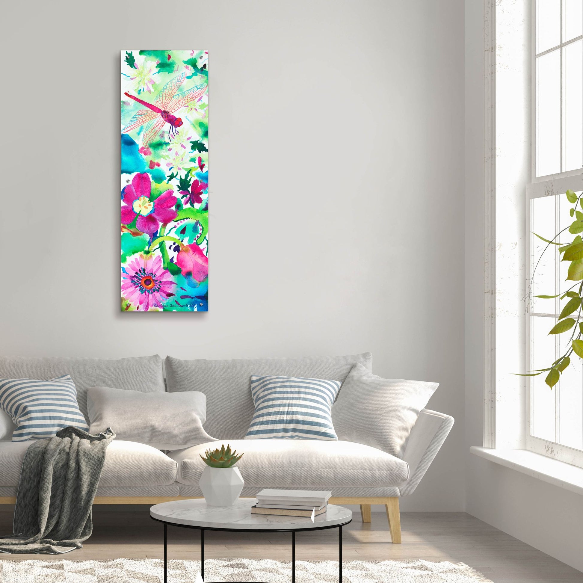 Epic Art 'Euphoric Release' by Carissa Luminess, Acrylic Glass Wall Art,16x48