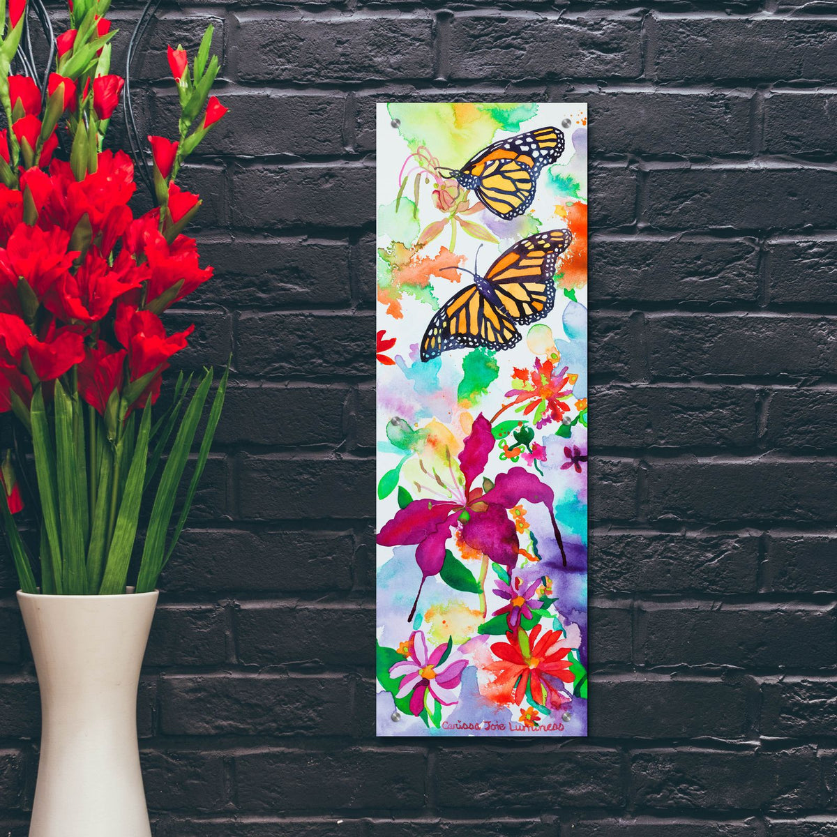 Joy Bubble by Carissa Luminess - 12x36 acrylic wall art in a room