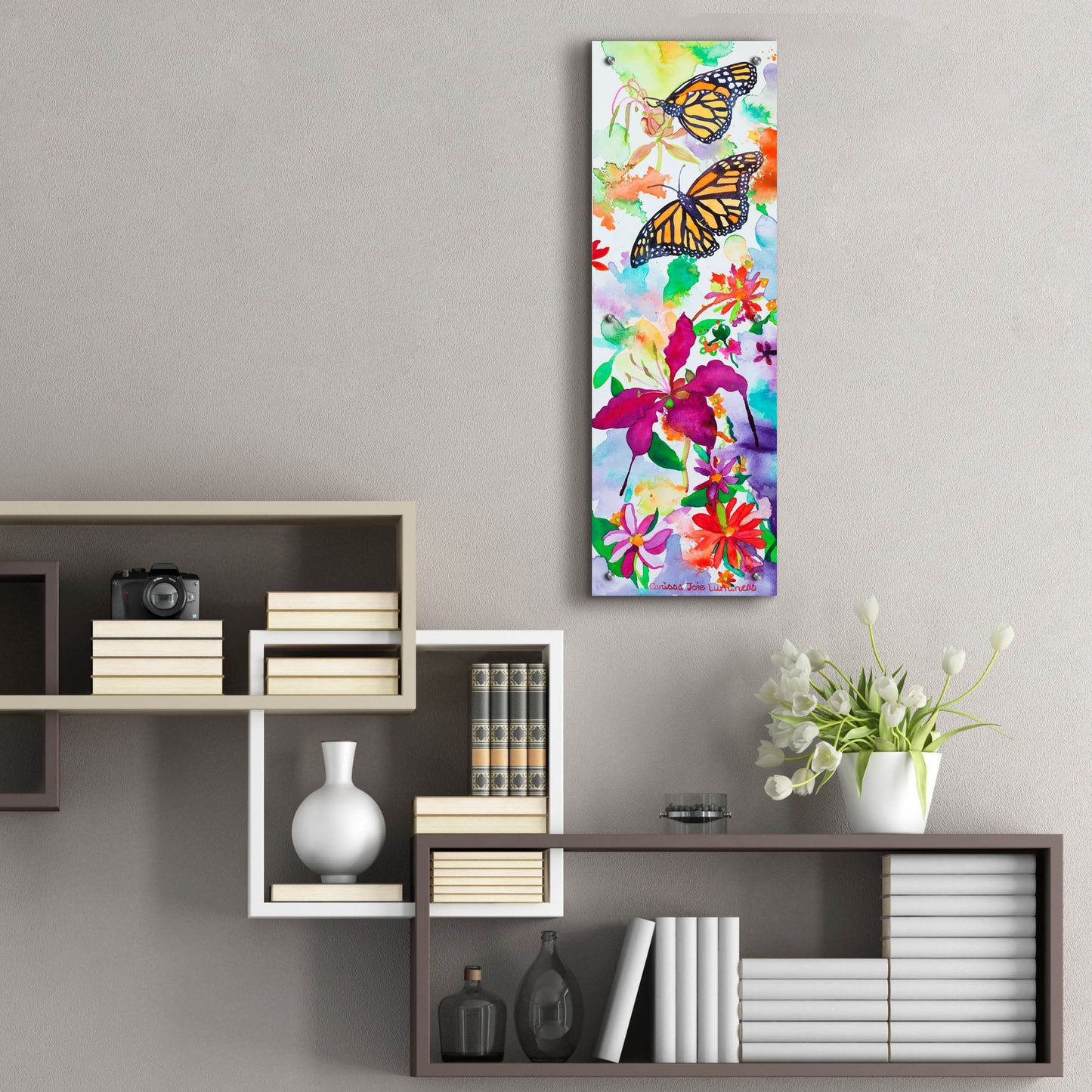 Epic Art 'Joy Bubble' by Carissa Luminess, Acrylic Glass Wall Art,12x36