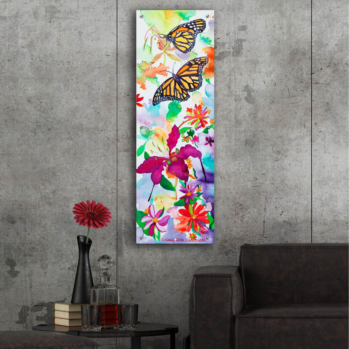 Joy Bubble by Carissa Luminess - 16x48 acrylic wall art in a room