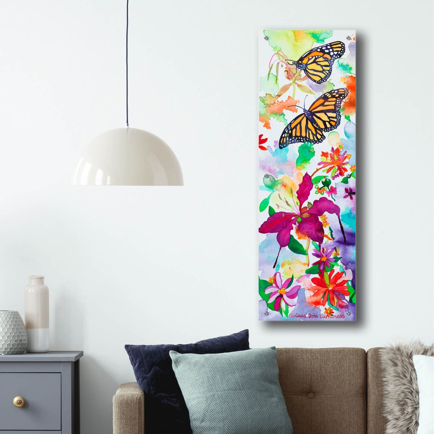 Epic Art 'Joy Bubble' by Carissa Luminess, Acrylic Glass Wall Art,16x48