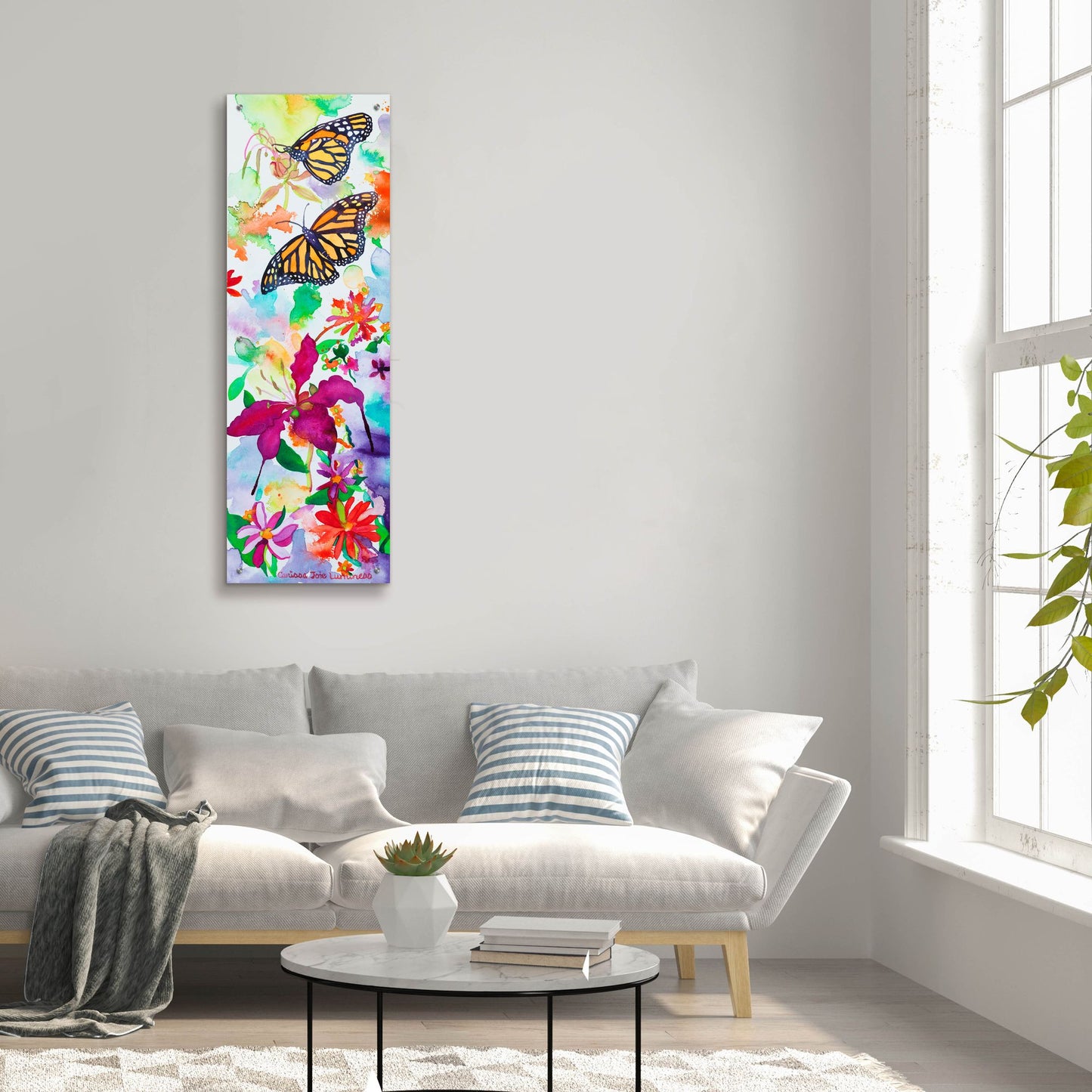 Epic Art 'Joy Bubble' by Carissa Luminess, Acrylic Glass Wall Art,16x48