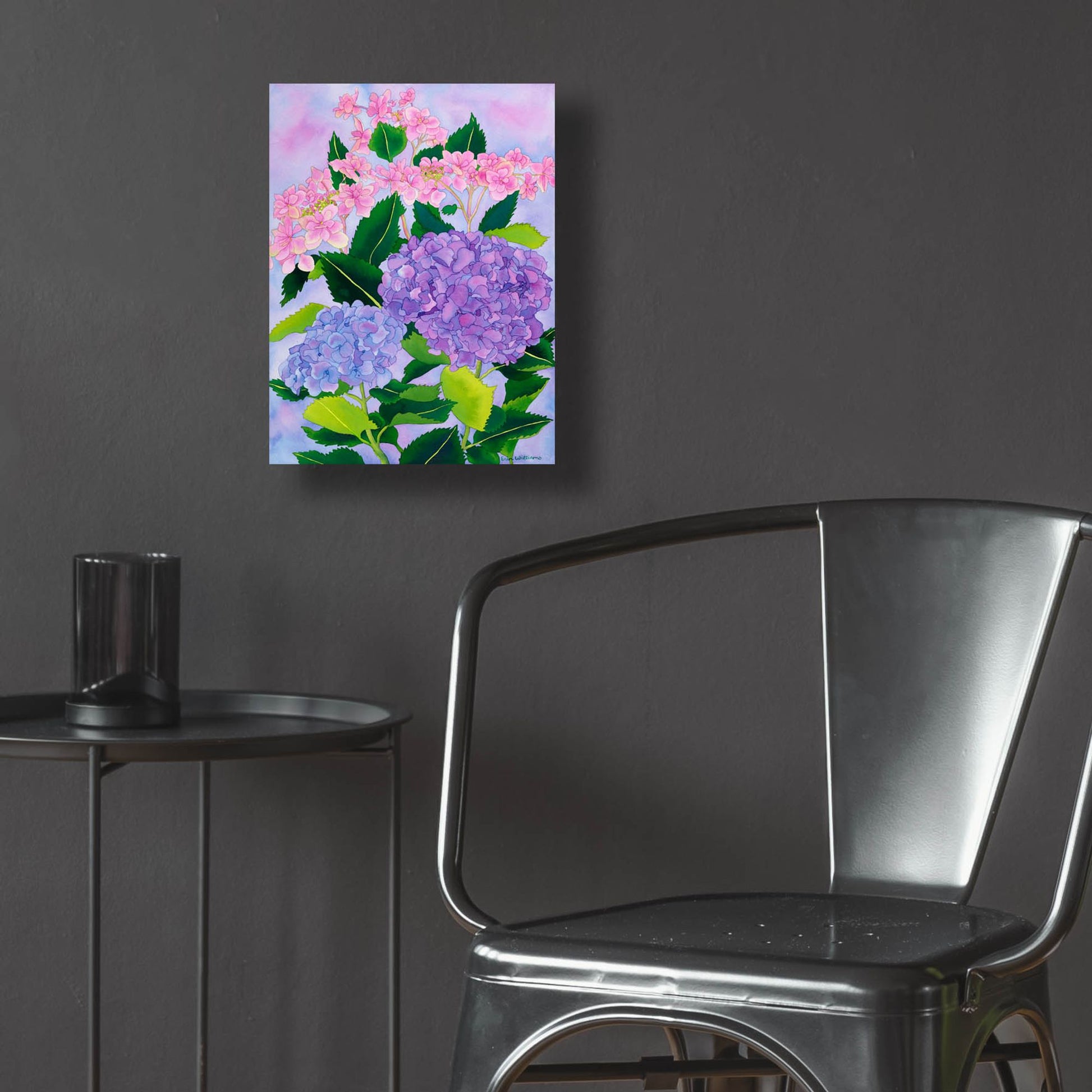 Epic Art 'Hydrangea Wonder' by Carissa Luminess, Acrylic Glass Wall Art,12x16