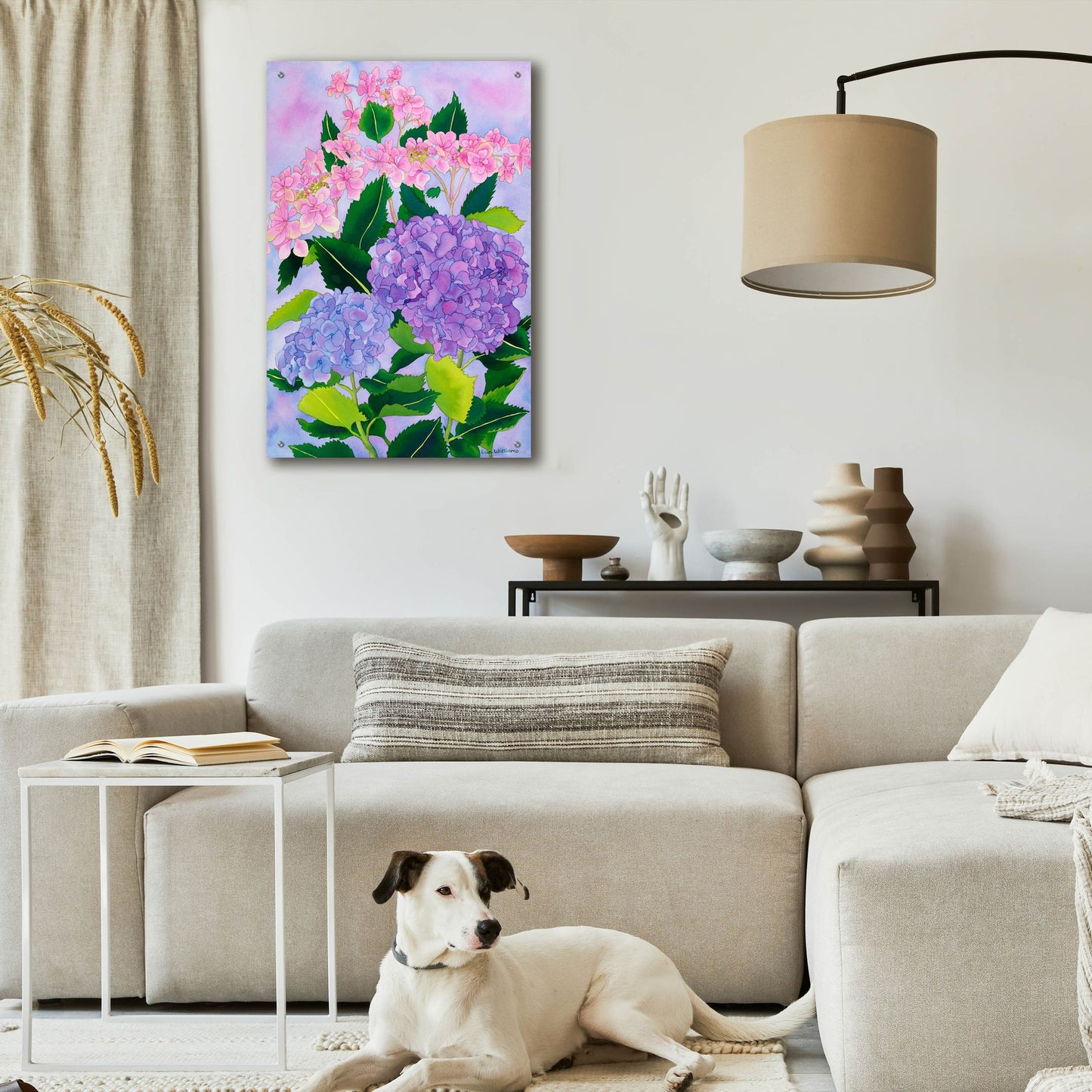 Epic Art 'Hydrangea Wonder' by Carissa Luminess, Acrylic Glass Wall Art,24x36