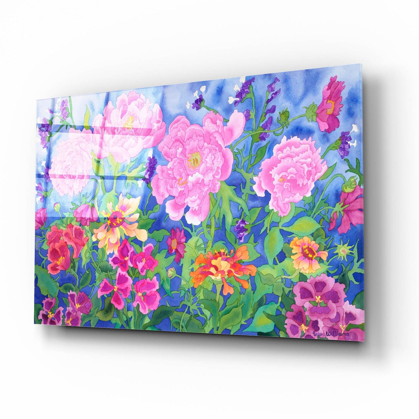 Epic Art 'Peony Magic' by Carissa Luminess, Acrylic Glass Wall Art,16x12