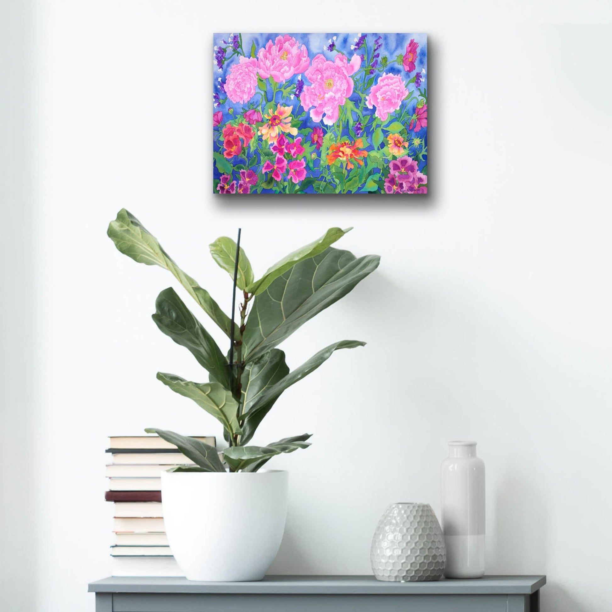 Epic Art 'Peony Magic' by Carissa Luminess, Acrylic Glass Wall Art,16x12