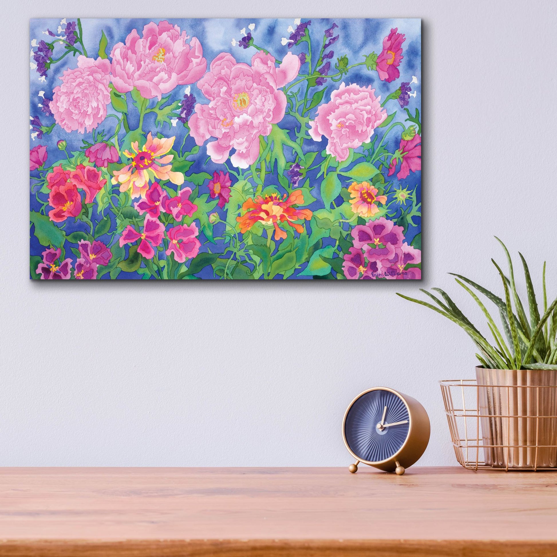 Epic Art 'Peony Magic' by Carissa Luminess, Acrylic Glass Wall Art,16x12