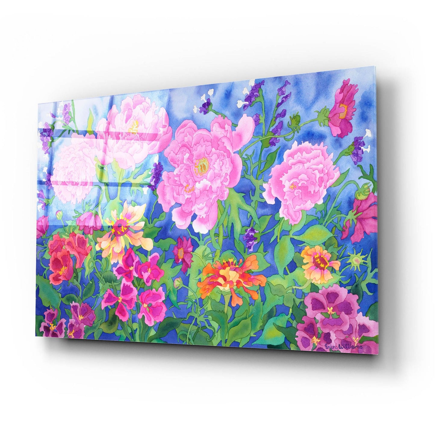 Epic Art 'Peony Magic' by Carissa Luminess, Acrylic Glass Wall Art,24x16