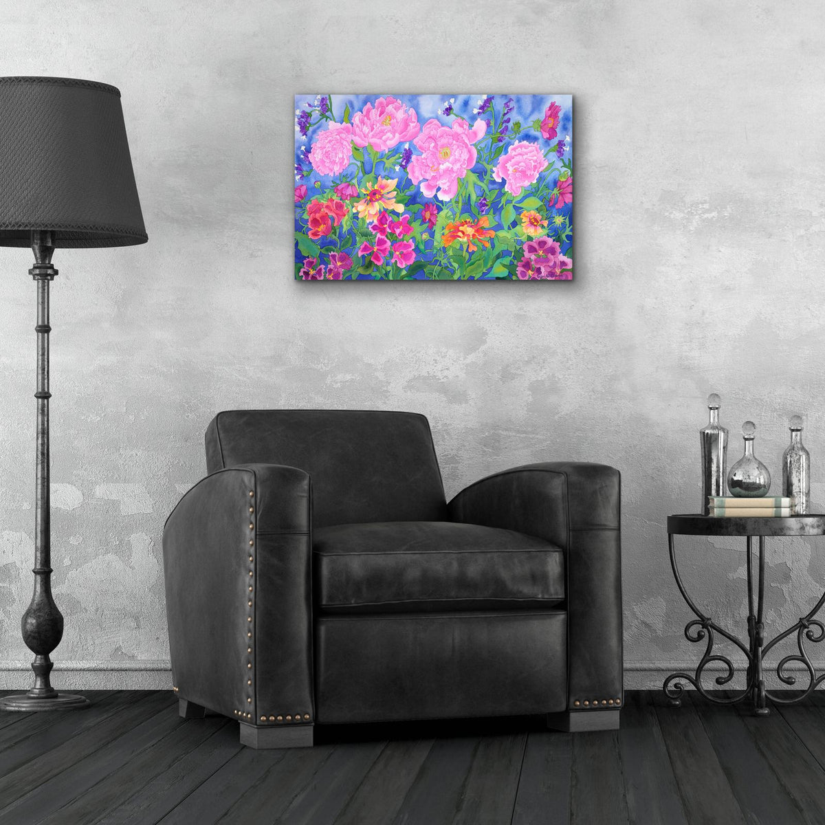 Peony Magic by Carissa Luminess - 24x16 acrylic wall art in a room