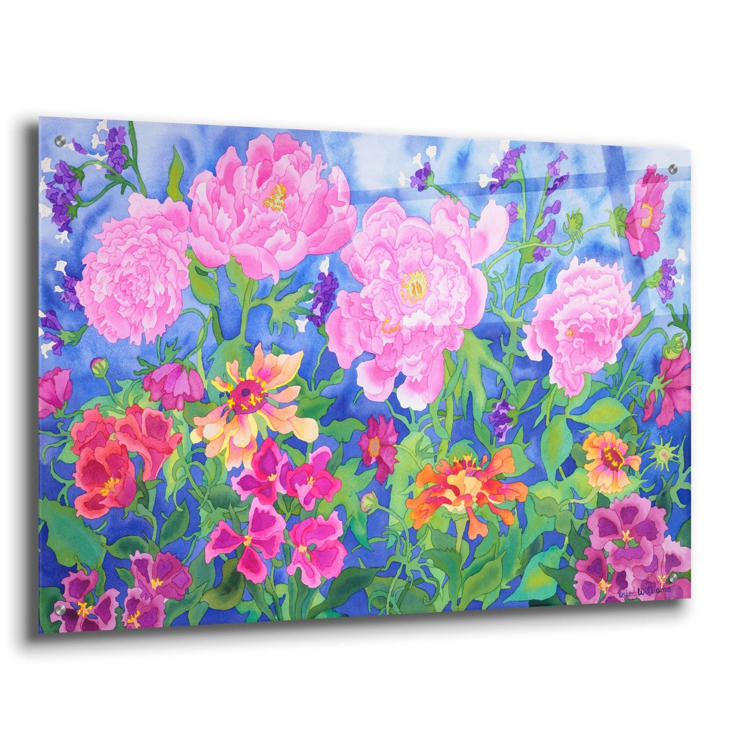 Epic Art 'Peony Magic' by Carissa Luminess, Acrylic Glass Wall Art,36x24