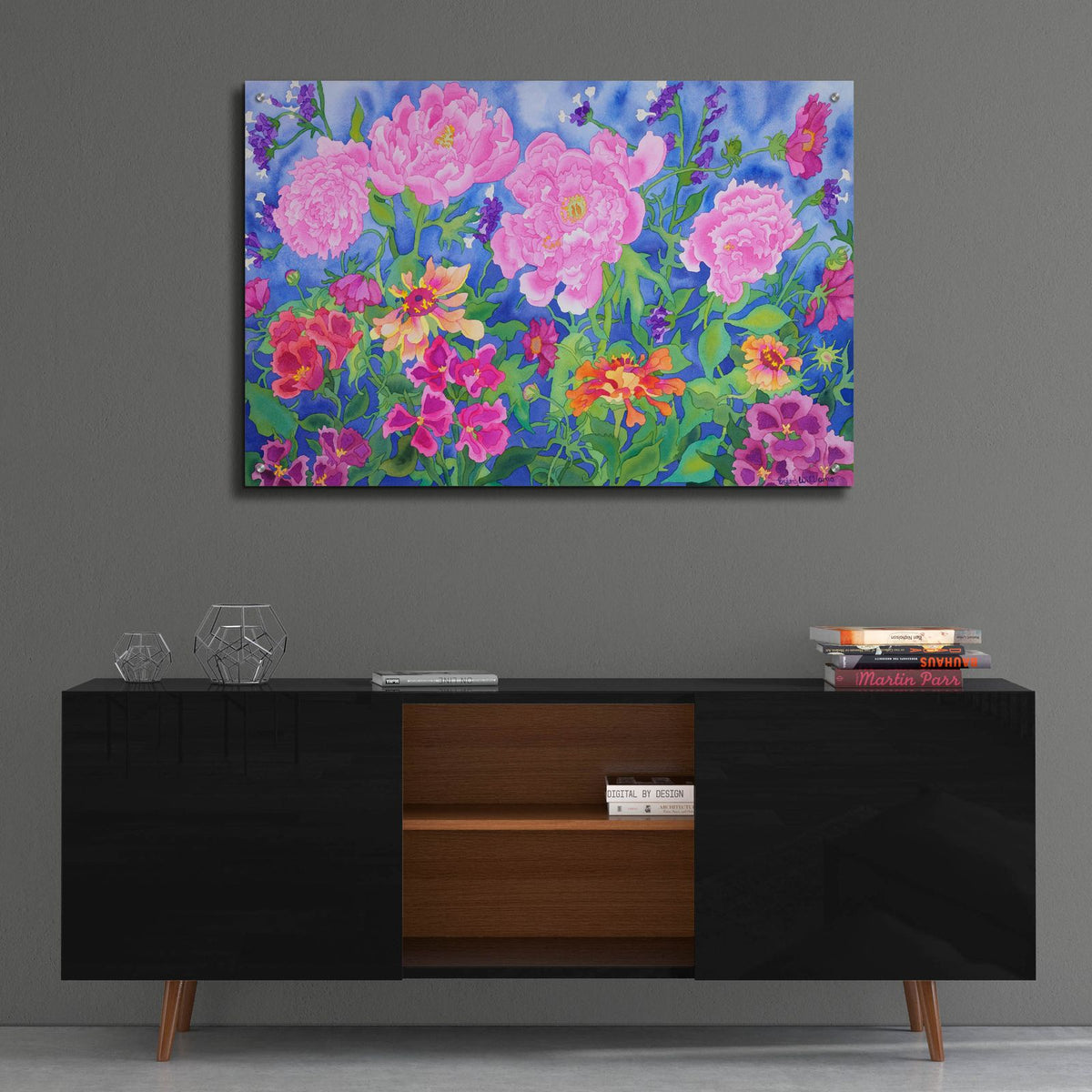 Peony Magic by Carissa Luminess - 36x24 acrylic wall art in a room