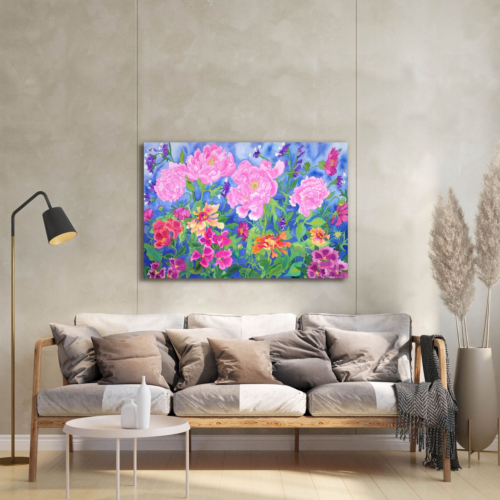 Epic Art 'Peony Magic' by Carissa Luminess, Acrylic Glass Wall Art,36x24