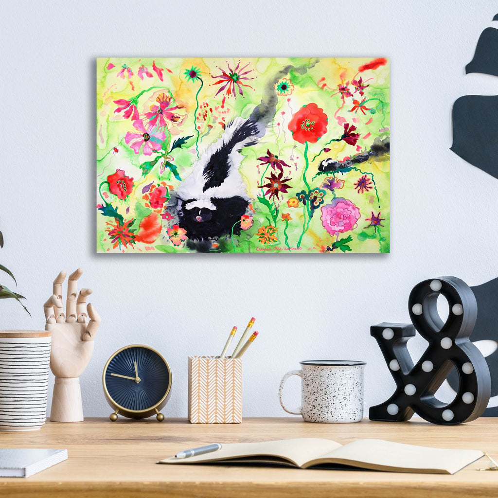 Skunk by Carissa Luminess - 16x12 acrylic wall art in a room