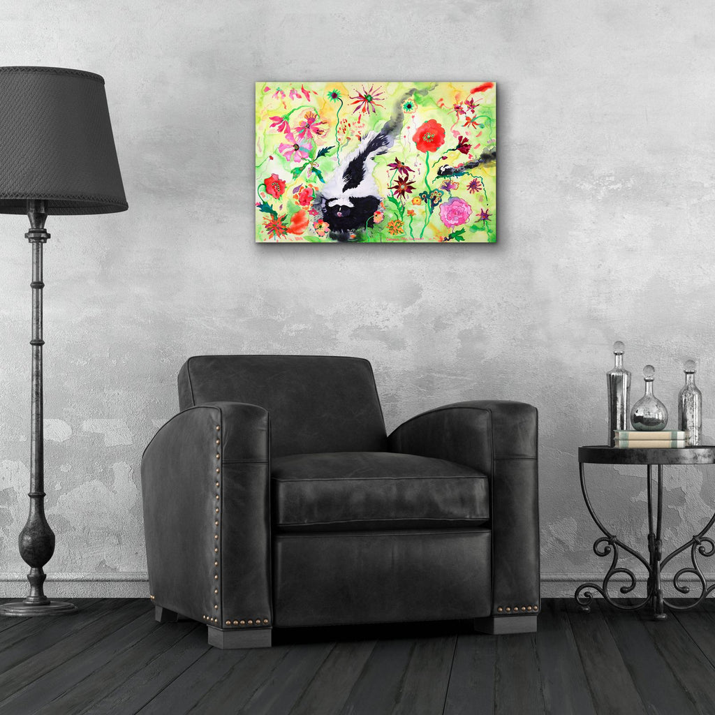 Skunk by Carissa Luminess - 24x16 acrylic wall art in a room