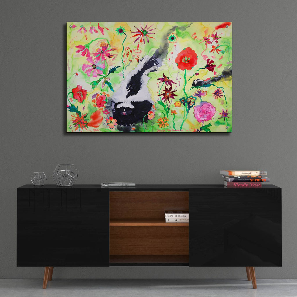 Skunk by Carissa Luminess - 36x24 acrylic wall art in a room