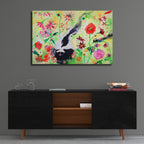 Skunk by Carissa Luminess - 36x24 acrylic wall art in a room