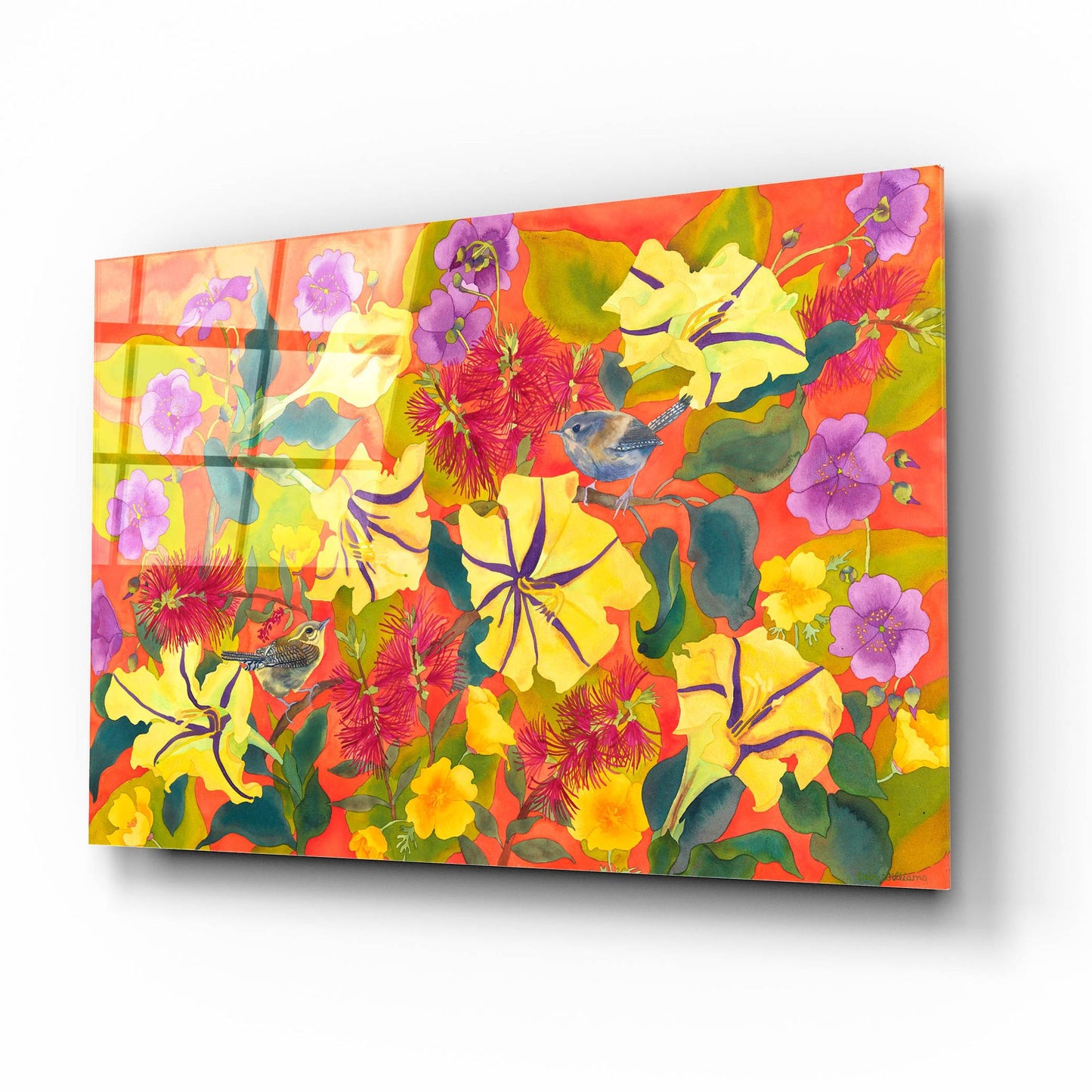 Epic Art 'Spring Joy' by Carissa Luminess, Acrylic Glass Wall Art,16x12