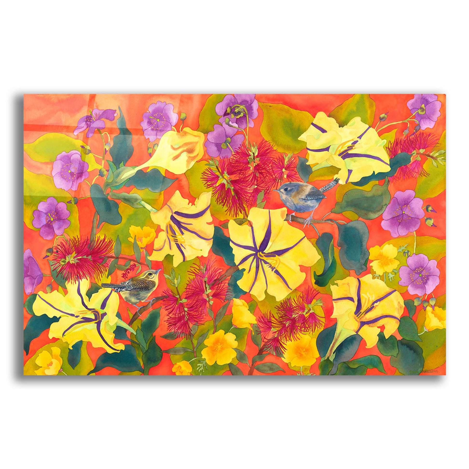 Epic Art 'Spring Joy' by Carissa Luminess, Acrylic Glass Wall Art,16x12