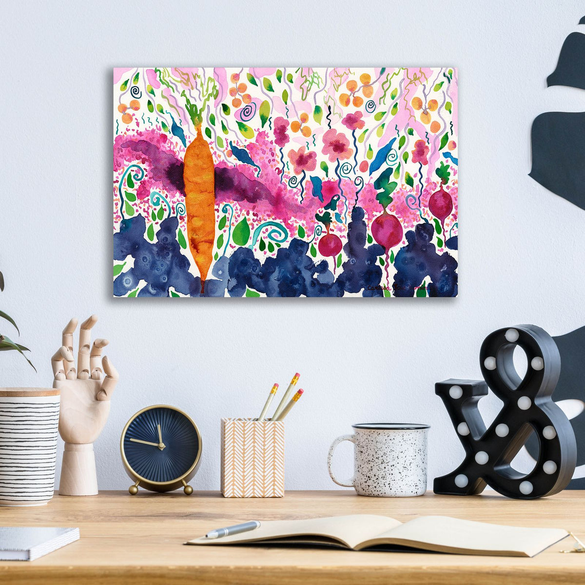 Ode to a Carrot by Carissa Luminess - 16x12 acrylic wall art in a room