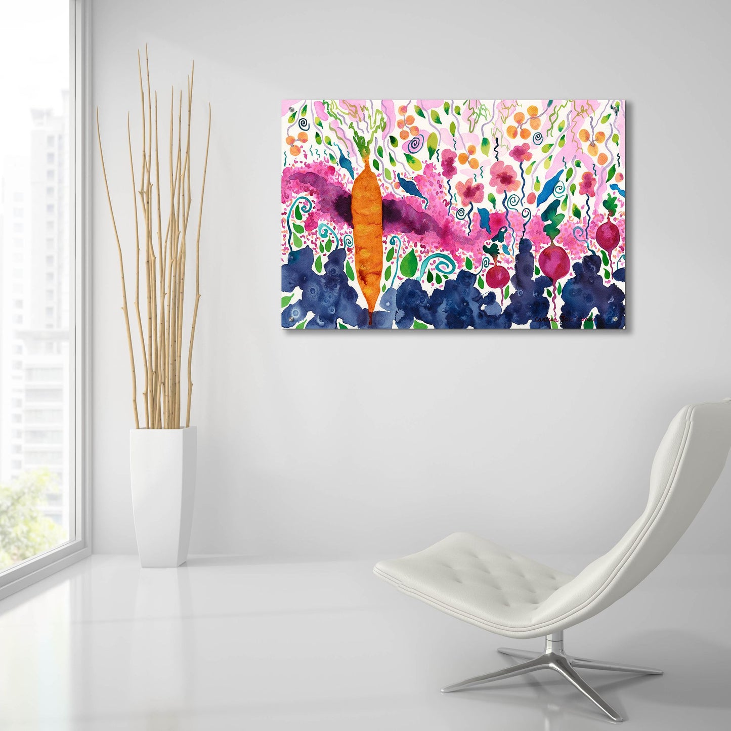 Epic Art 'Ode to a Carrot' by Carissa Luminess, Acrylic Glass Wall Art,36x24