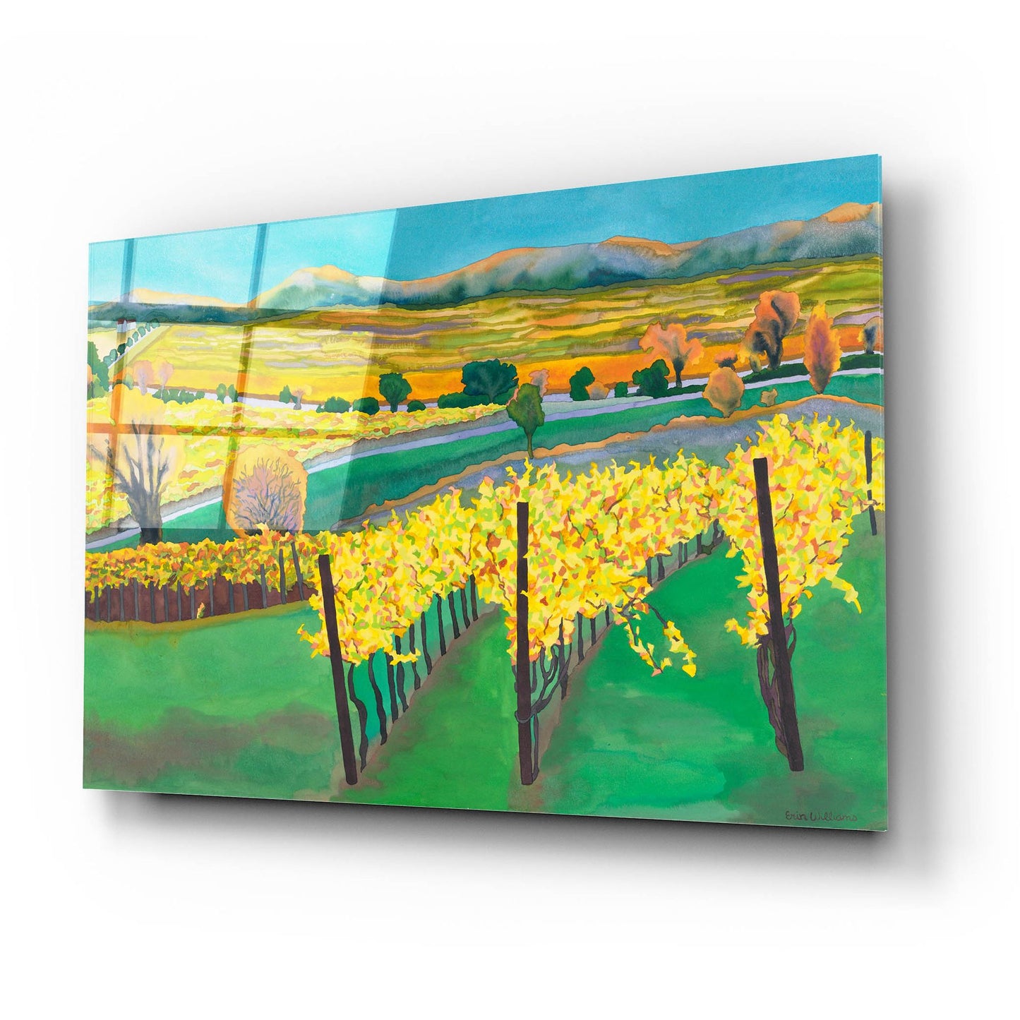 Epic Art 'Autumn Vineyard' by Carissa Luminess, Acrylic Glass Wall Art,24x16