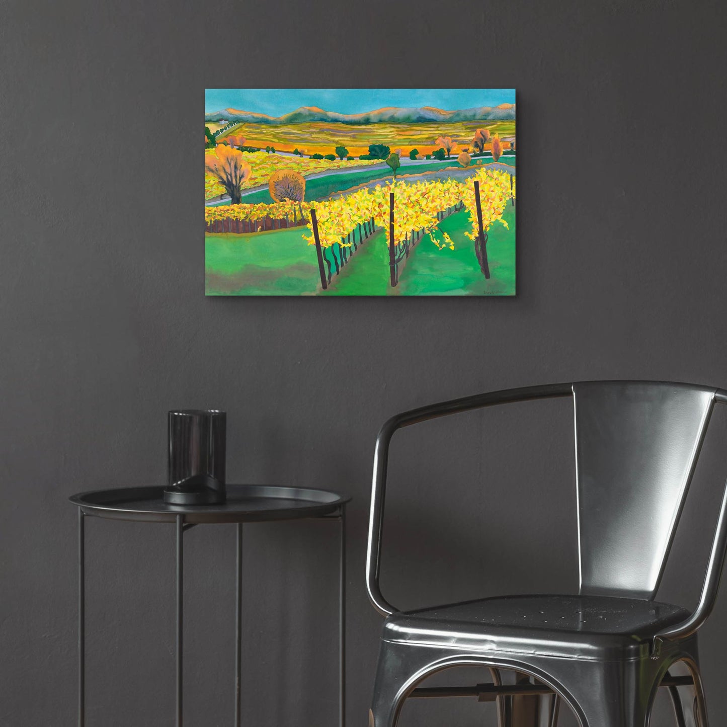 Epic Art 'Autumn Vineyard' by Carissa Luminess, Acrylic Glass Wall Art,24x16