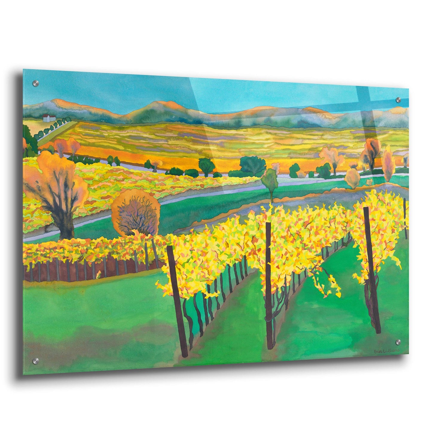 Epic Art 'Autumn Vineyard' by Carissa Luminess, Acrylic Glass Wall Art,36x24