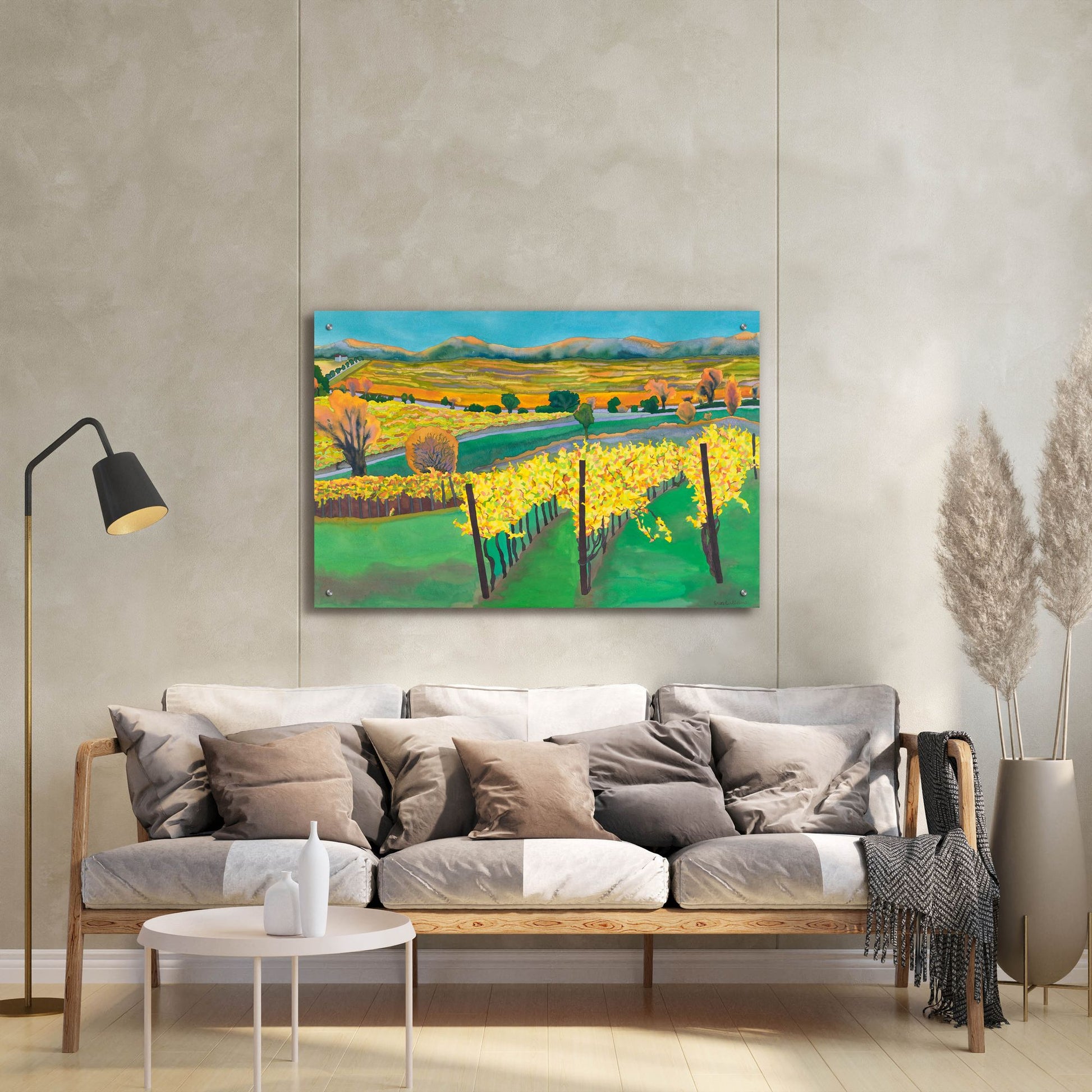 Epic Art 'Autumn Vineyard' by Carissa Luminess, Acrylic Glass Wall Art,36x24