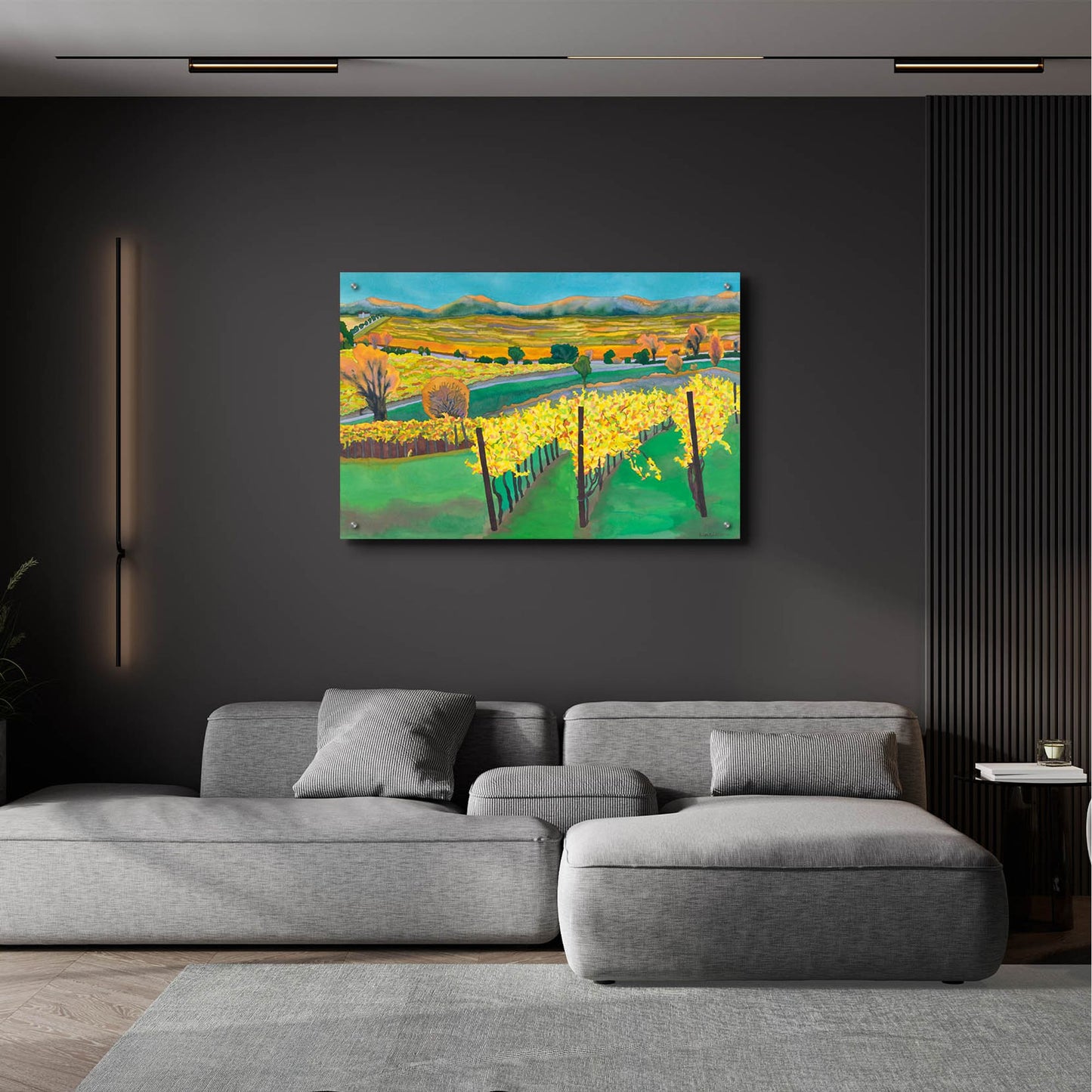 Epic Art 'Autumn Vineyard' by Carissa Luminess, Acrylic Glass Wall Art,36x24