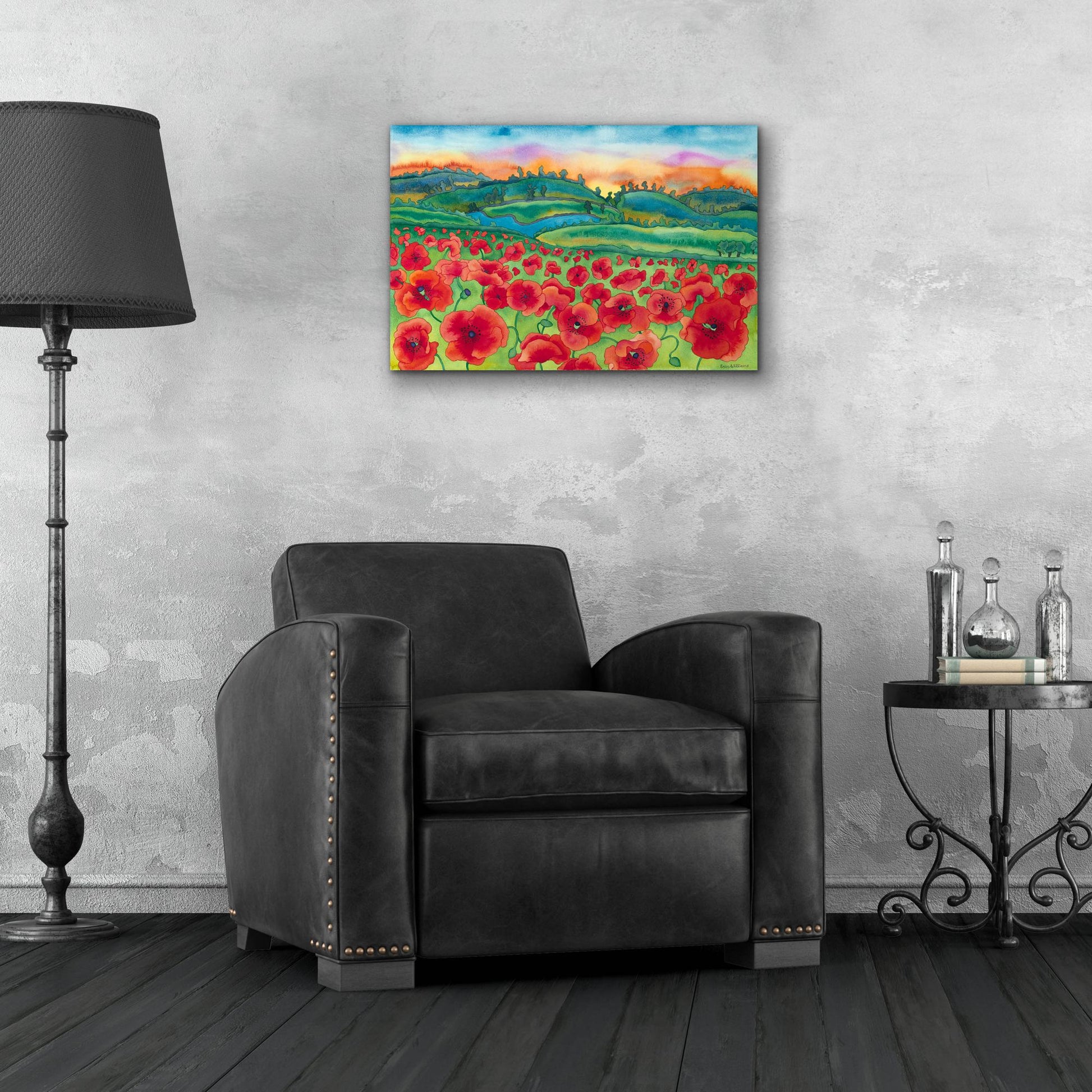 Epic Art 'Magical Poppy Field' by Carissa Luminess, Acrylic Glass Wall Art,24x16