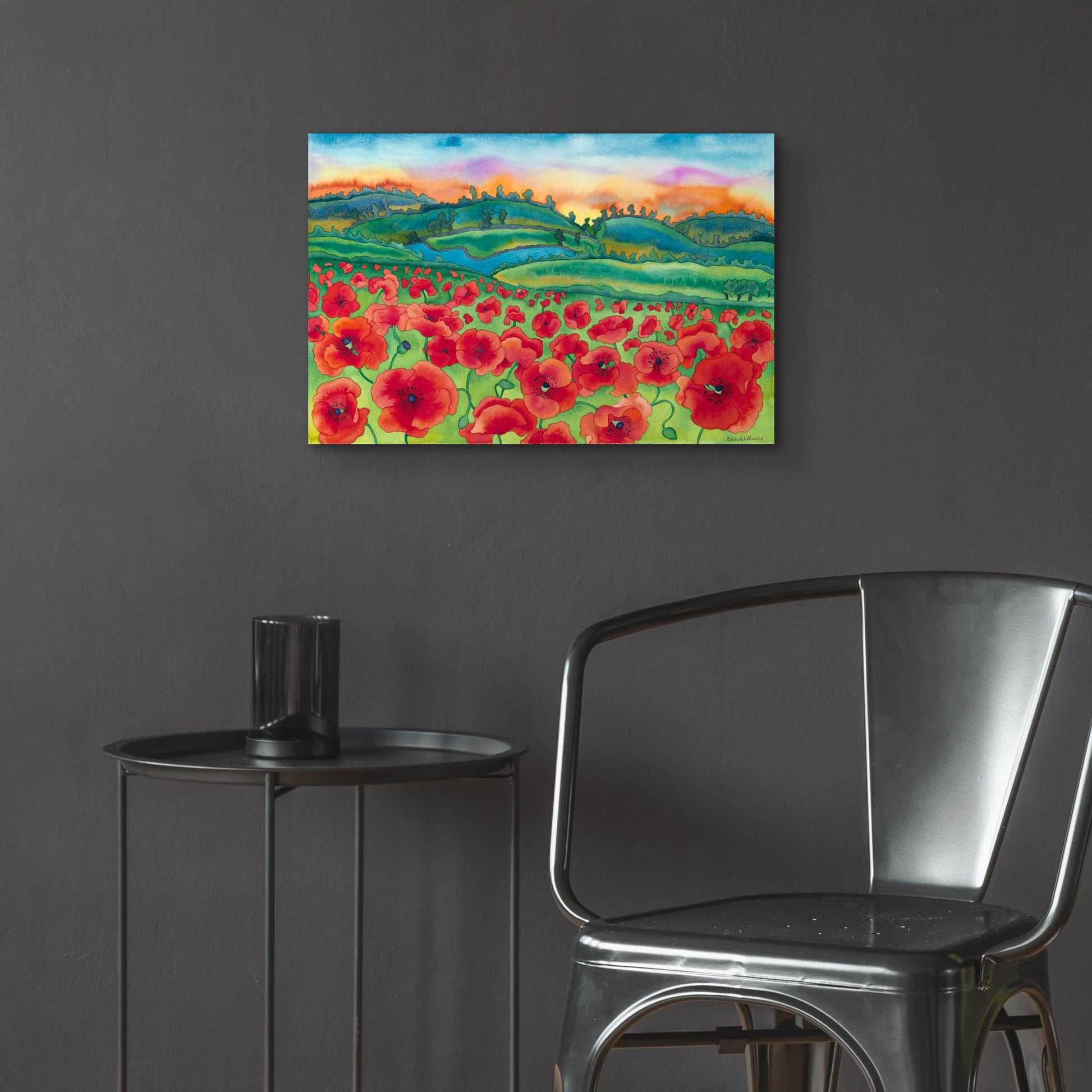 Epic Art 'Magical Poppy Field' by Carissa Luminess, Acrylic Glass Wall Art,24x16