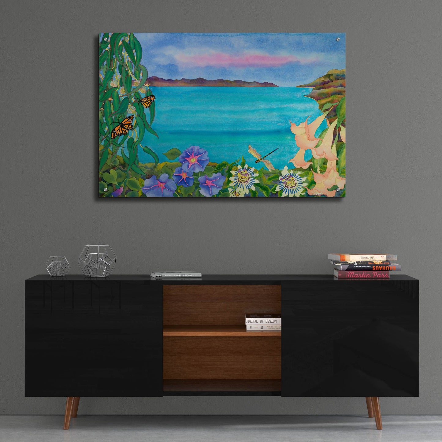 Epic Art 'Merrie?s Seascape' by Carissa Luminess, Acrylic Glass Wall Art,36x24