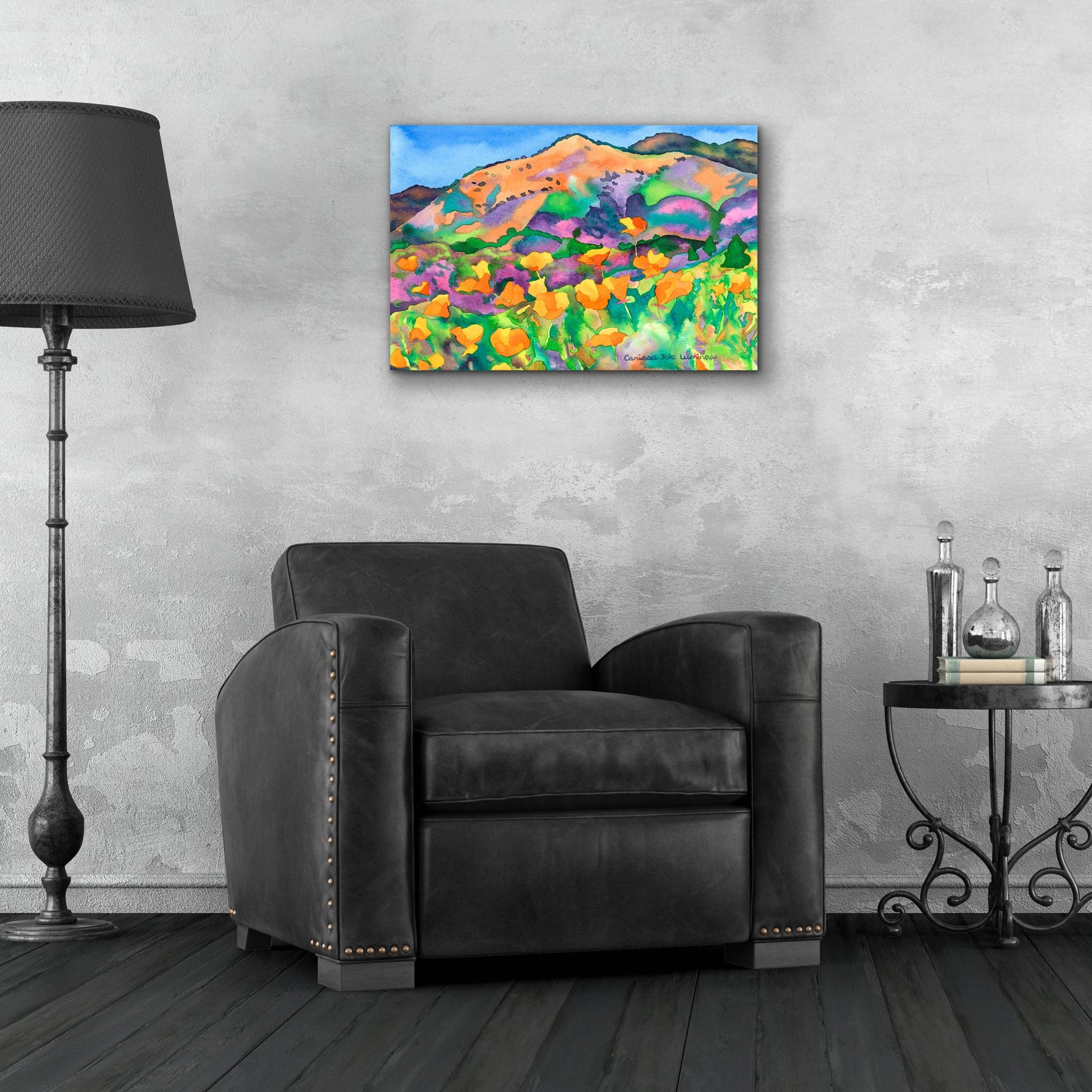 Epic Art 'Poppy Hills' by Carissa Luminess, Acrylic Glass Wall Art,24x16