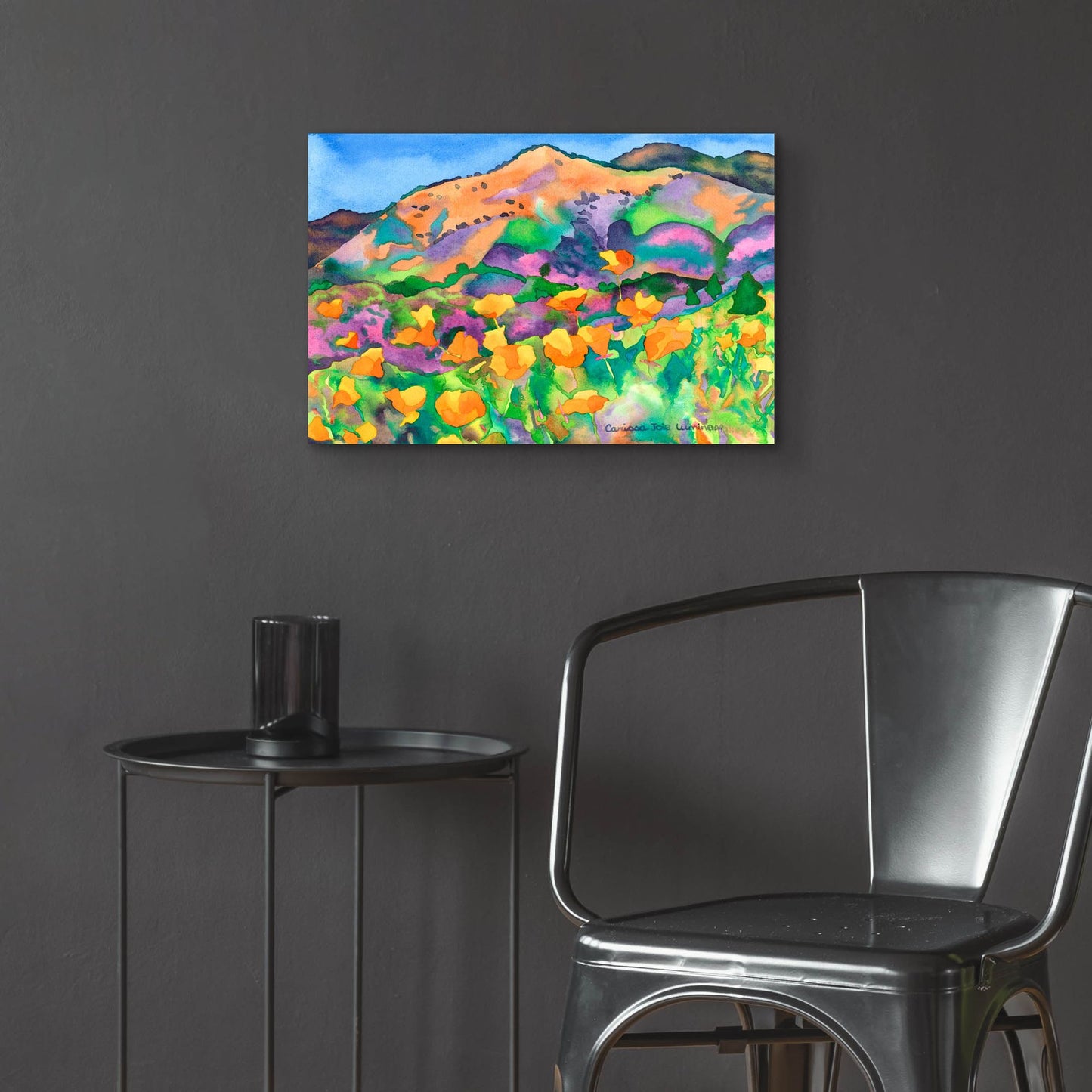 Epic Art 'Poppy Hills' by Carissa Luminess, Acrylic Glass Wall Art,24x16