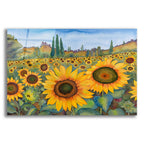 Sunflower Fields by Carissa Luminess acrylic glass wall art