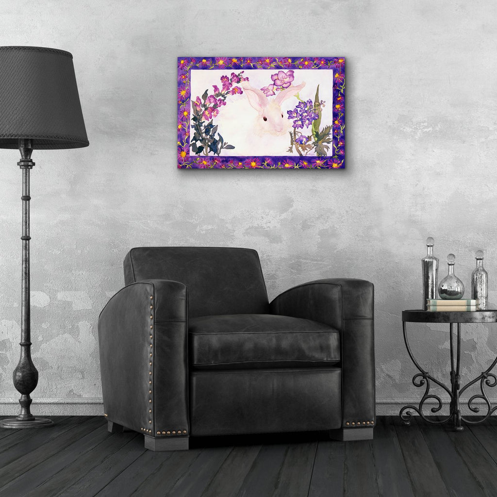 Aster Bunny by Carissa Luminess - 24x16 acrylic wall art in a room