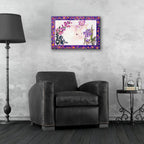 Aster Bunny by Carissa Luminess - 24x16 acrylic wall art in a room