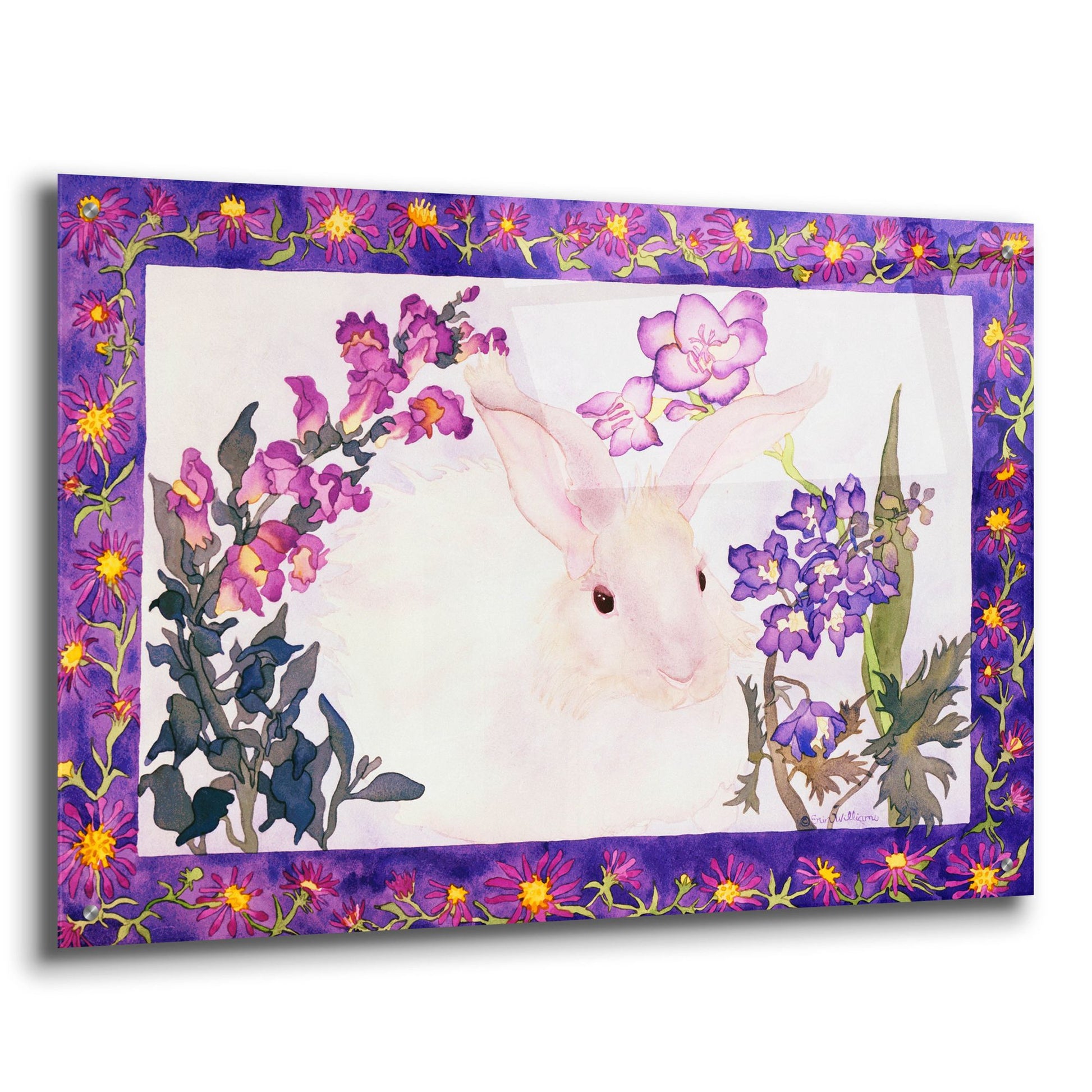 Epic Art 'Aster Bunny' by Carissa Luminess, Acrylic Glass Wall Art,36x24