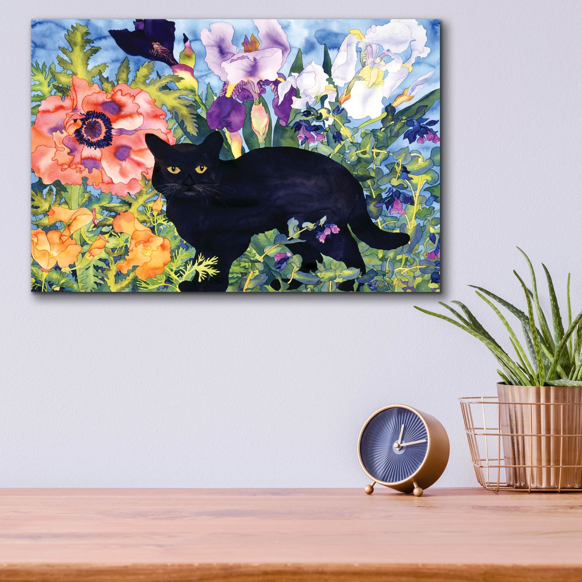 Epic Art 'Black Cat Magic' by Carissa Luminess, Acrylic Glass Wall Art,16x12