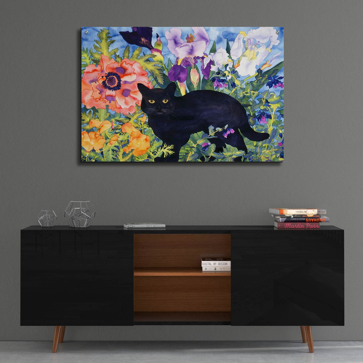 Black Cat Magic by Carissa Luminess - 36x24 acrylic wall art in a room