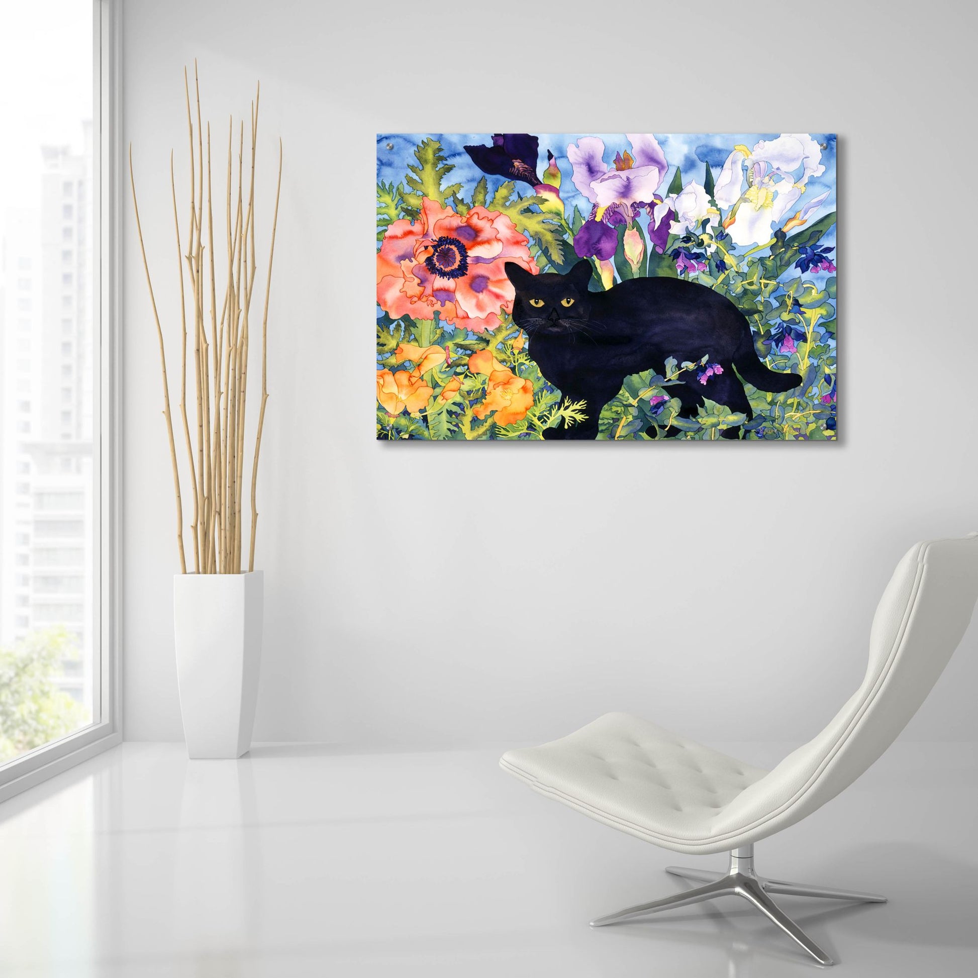 Epic Art 'Black Cat Magic' by Carissa Luminess, Acrylic Glass Wall Art,36x24
