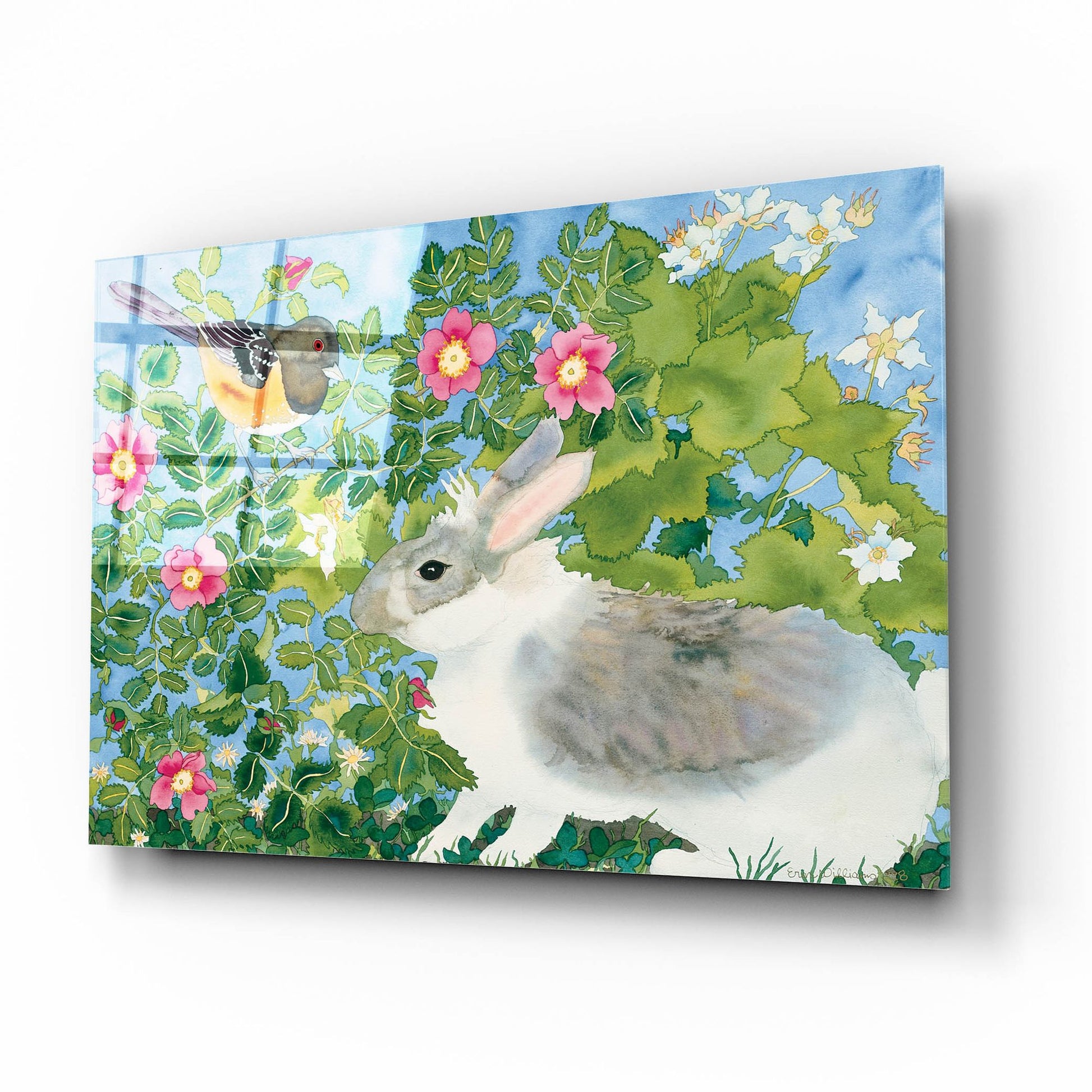 Epic Art 'Bunny with Towee' by Carissa Luminess, Acrylic Glass Wall Art,16x12