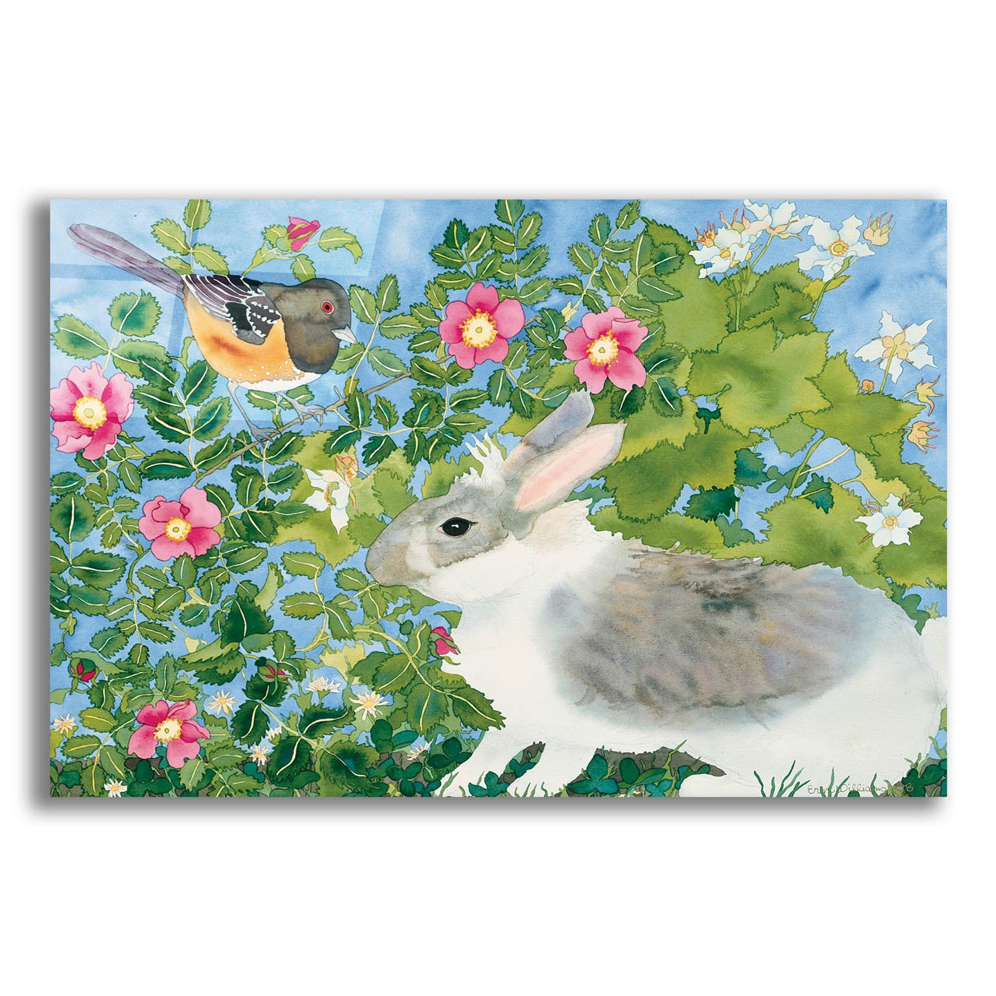 Epic Art 'Bunny with Towee' by Carissa Luminess, Acrylic Glass Wall Art,16x12