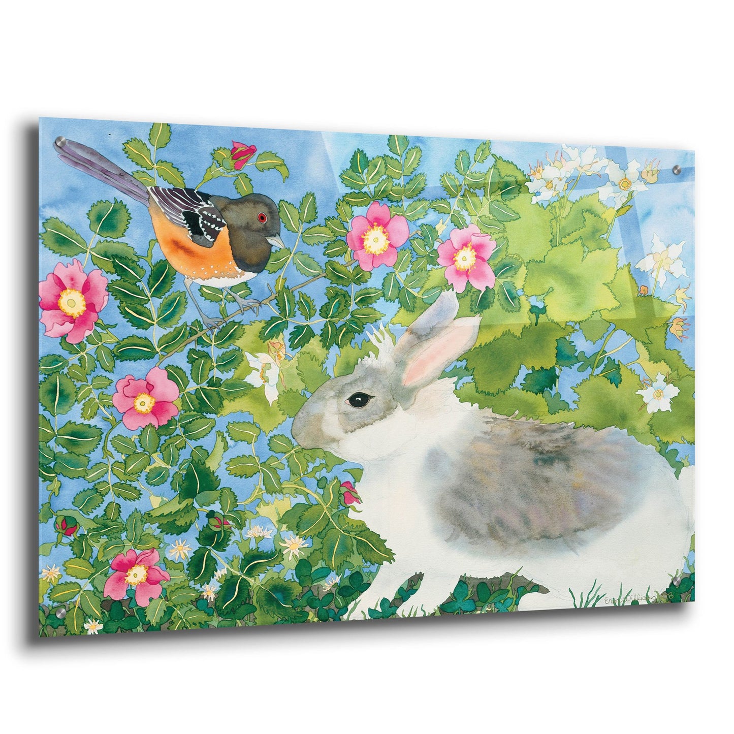 Epic Art 'Bunny with Towee' by Carissa Luminess, Acrylic Glass Wall Art,36x24