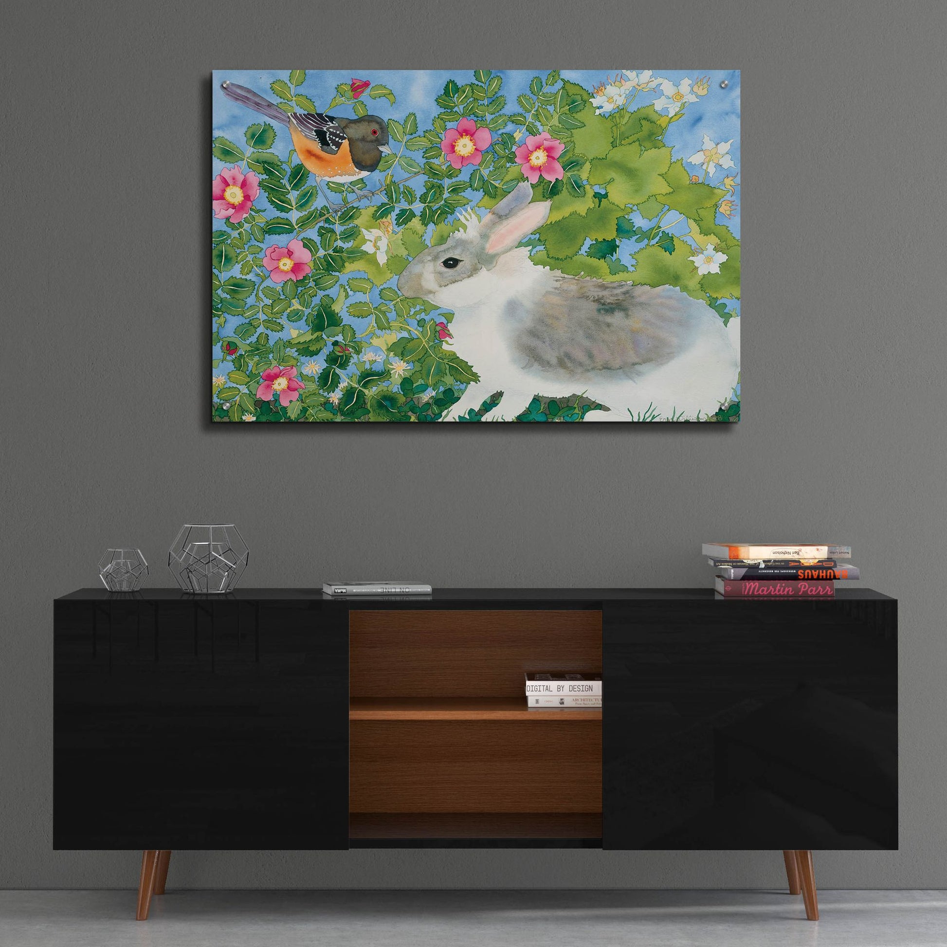 Epic Art 'Bunny with Towee' by Carissa Luminess, Acrylic Glass Wall Art,36x24