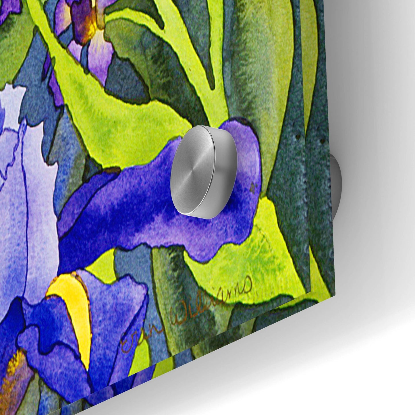 Epic Art 'Callas with Irises' by Carissa Luminess, Acrylic Glass Wall Art,36x24